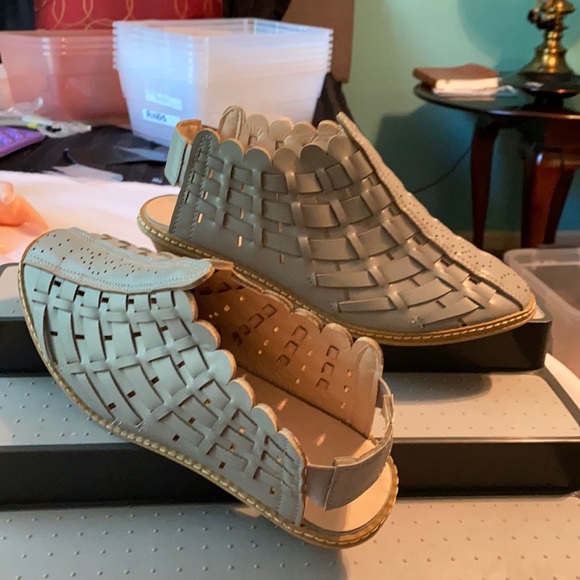 Shoes - New gray sandals size 8.  $25.00